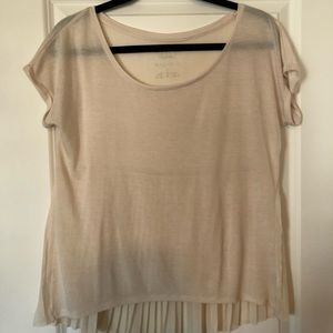 Cream AEO Tee with Crimped Lower Back (SOLD)
